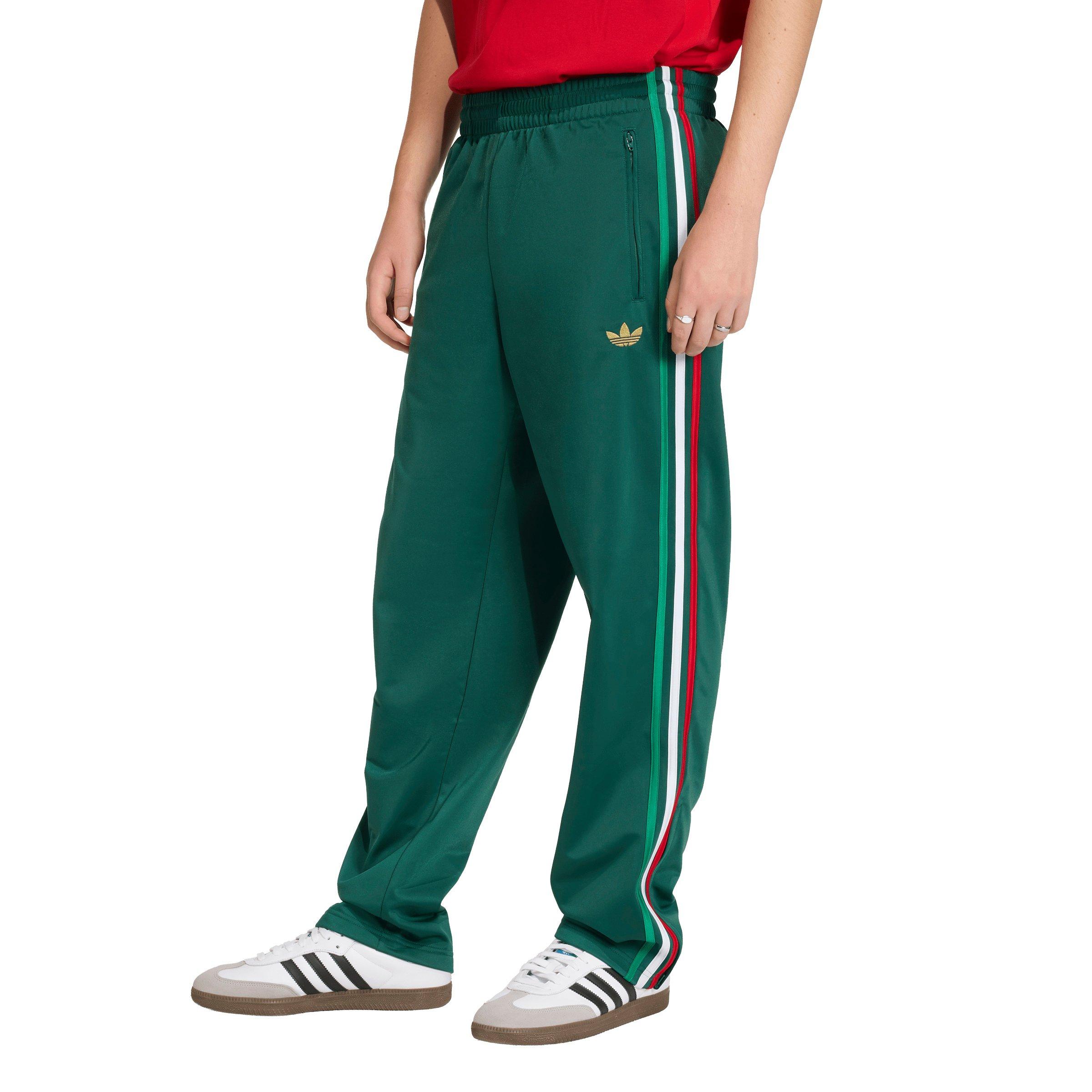 adidas Originals Men's Firebird Track Pants - Green/Red/White - GREEN/RED/WHITE